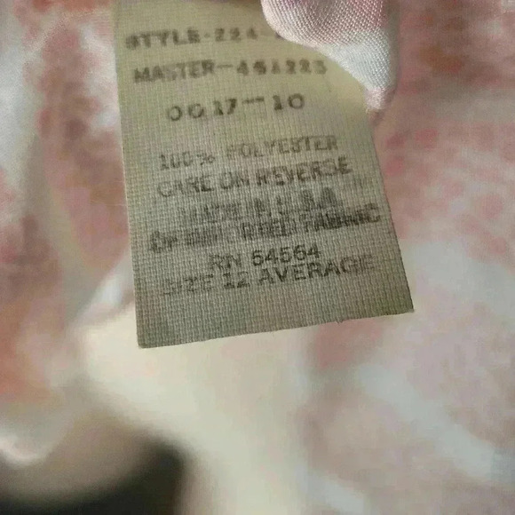 Vintage Satin Polyester Light Pink Stripe Dress Size Small‎ - Picture 8 of 8